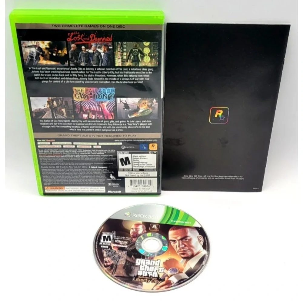 Grand Theft‎ Auto Episodes From Liberty City Game Xbox 360 PLATINUM HITS